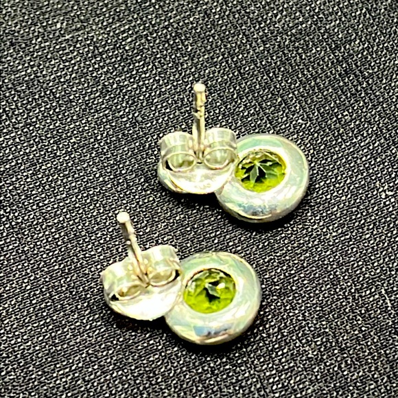 Peridot 14KGP Stud Earrings - Picture 3 of 5